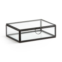 Коробка-витрина Прямоугольная из стекла и латуни Uyova единый размер черный LA REDOUTE INTERIEURS  фото, kupilegko.ru